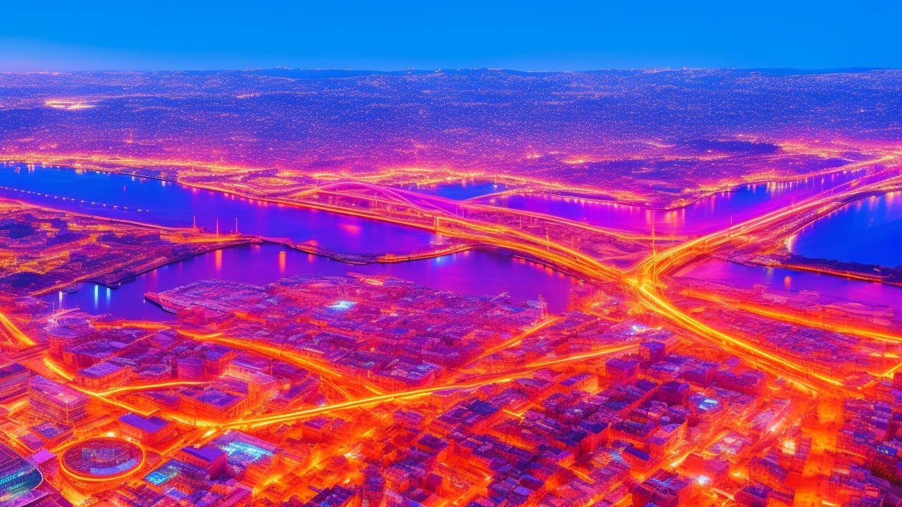 A cinematic aerial view at dusk showcasing the skylines and tech hubs of Istanbul, Ankara, and Izmir interconnected by glowing digital network lines symbolizing Türkiye’s dynamic regional talent ecosystems and innovation-driven workforce.
