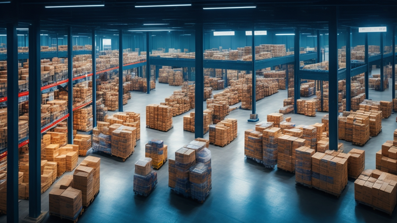 A dynamic, cinematic editorial photo of a modern Turkish e-commerce warehouse bustling with diverse professionals coordinating inventory and fulfillment operations, showcasing advanced logistics technology and teamwork under warm, natural lighting that highlights Turkey’s growing online retail industry.